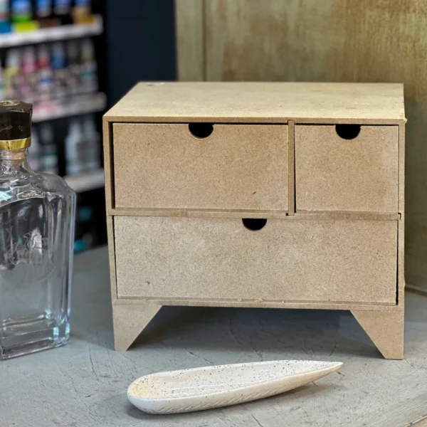 Cajonera vintage con 3 cajones MDF